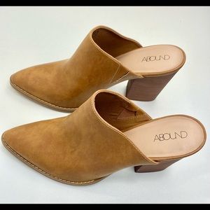 Abound Maya Block Heel Mule, Cognac